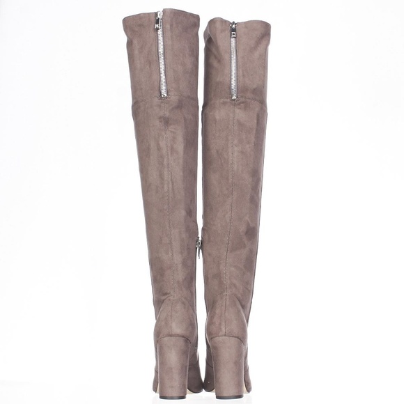Ivanka Trump Rylee Dark Gray Zip Over Knee Boots - Picture 3 of 4